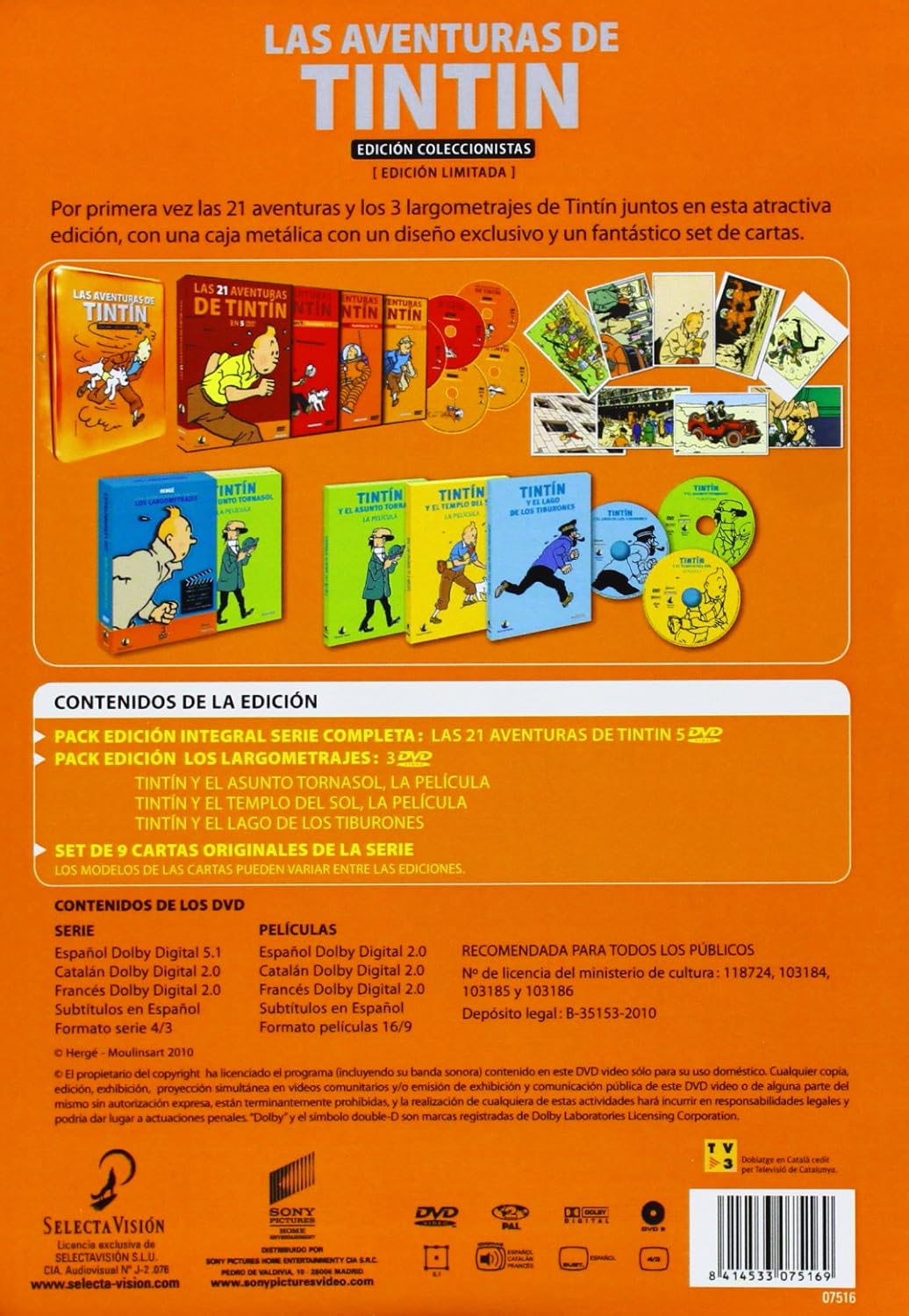 Tintin Edic. Coleccionista [DVD]: Amazon.es: Varios: Cine y Series TV