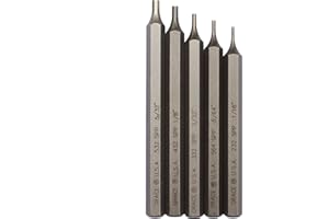 Grace USA Starter Short Pin Punch Set, Gunsmith, Hunting, Machinists, DIY Tools, Hardened Steel, Pin Punch Set, Punch Set, 5 Piece Set