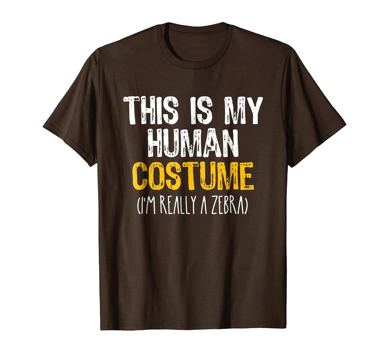 This Is My Human Costume Zebra Halloween Funny T-shirt-ANZ