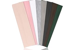 Ztomine Headbands for Women, 8pcs Stretchy Non Slip Soft Cotton Cloth Hair Bands for Sports, Workout, Yoga and Running