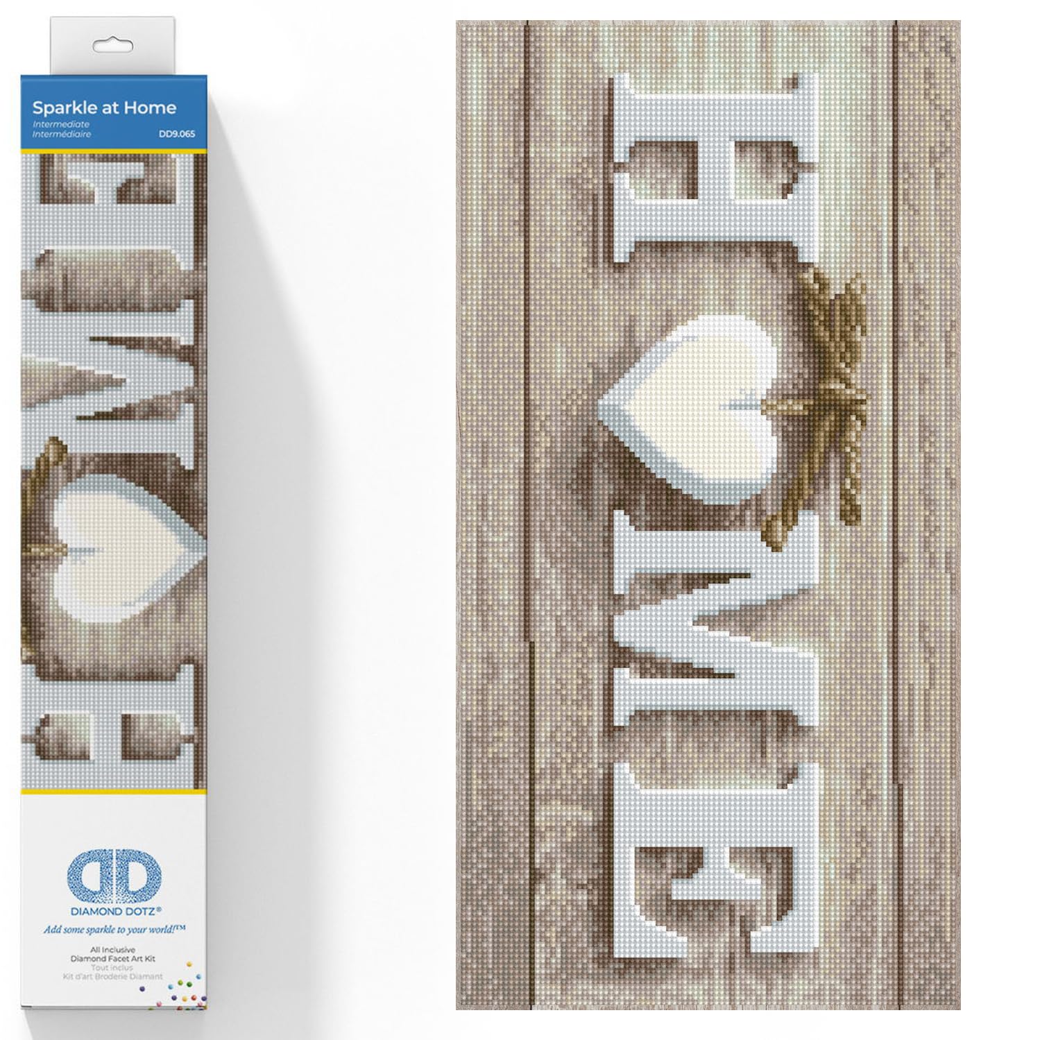 DIAMOND DOTZ Painting, Intermediate Kit, DD9, Sparkle at Home, 53 x 27cm