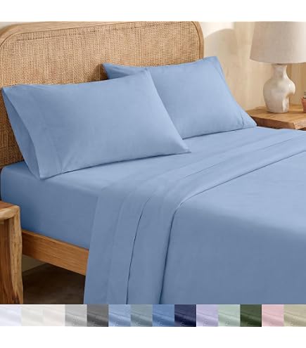 Amazon.com: California Design Den Soft 100% Cotton Bed Sheets Full