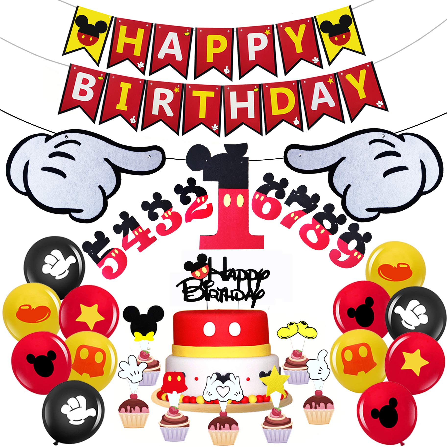 Buy Mickey Mouse Theme Birthday Banner Decorations Kit Mickey Mouse 