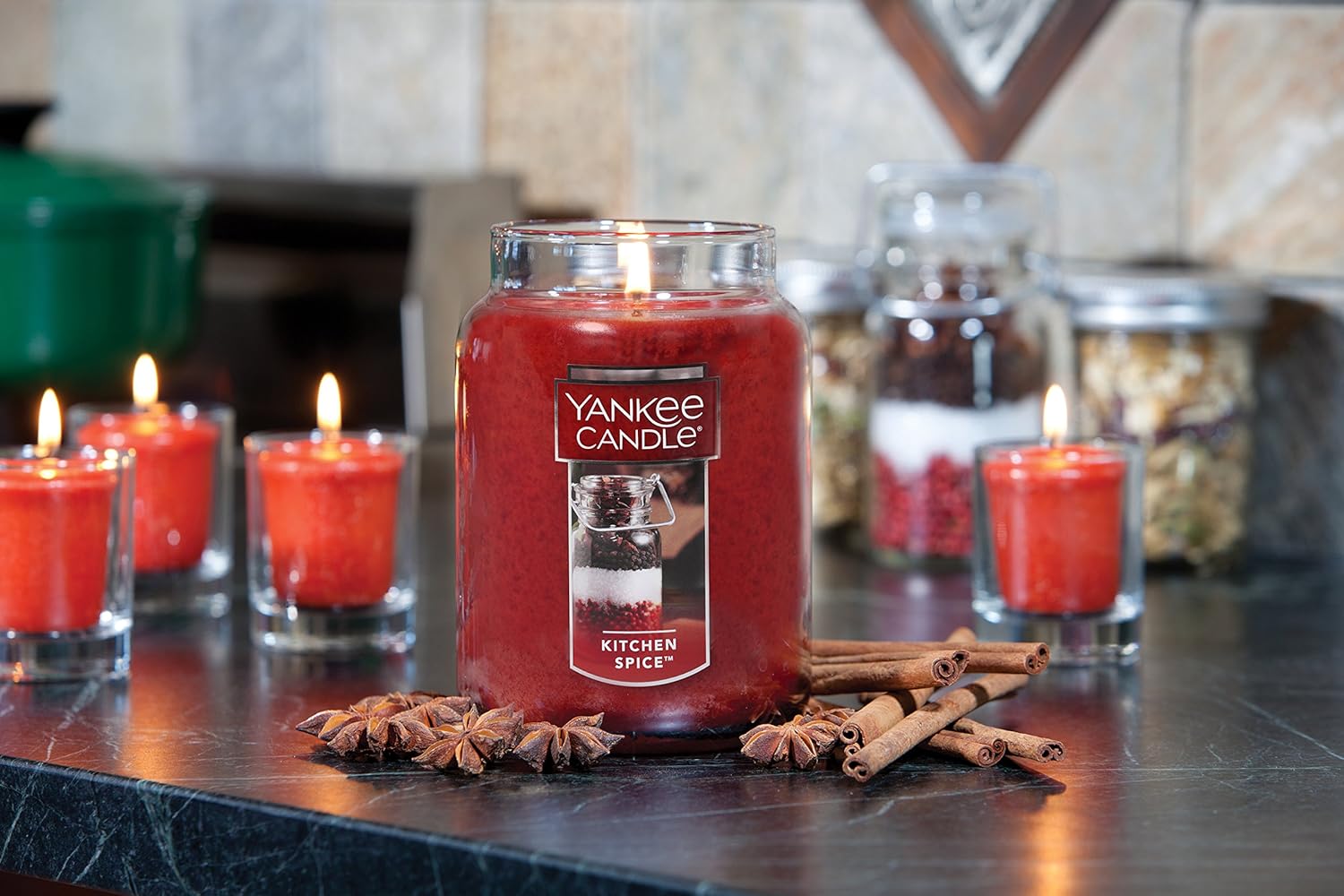 Yankee Candle Large Jar Candle Kitchen Spice: Home & Kitchen