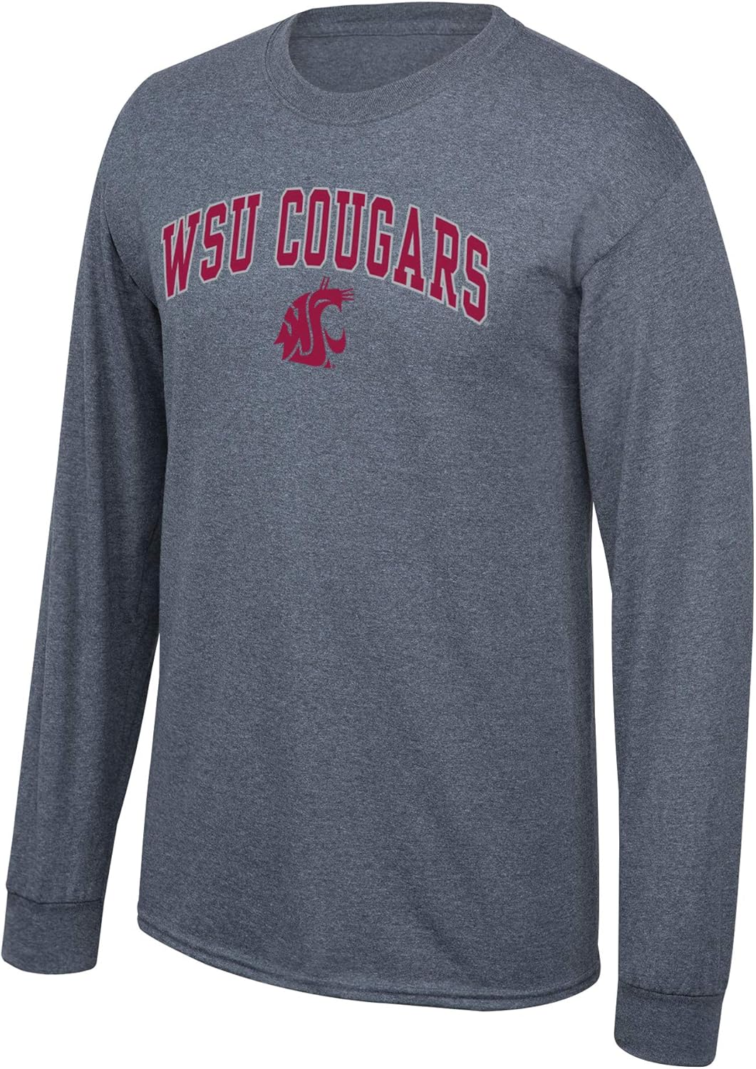 Elite Fan Shop Fan Favorite Dark Heather Long Sleeve Arch Tee Shirt : Clothing