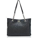 KARL LAGERFELD Paris Women's Handbags TOTE,BLK/GOLD,1 SZ