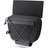 WYNEX Plate Carrier AccessoriesTactical Drop Dangler Pouch | MOLLE Vest Add-On Bag with Hook Loop Panel, Quick Access Storage &amp; Elastic Retainers