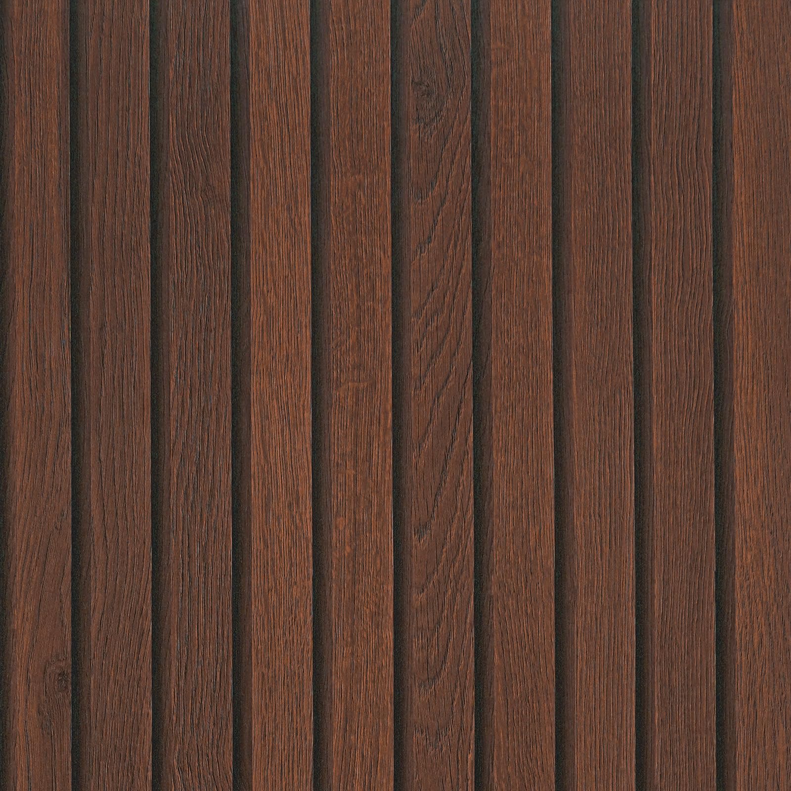 VEELIKE Brown Wood Slat Wallpaper 3D Wood Effect Contact Paper Vinyl Wrap for Furniture Panel Wallpaper Patterned Sticky Back Plastic Kitchen Cupboards Bedroom Cabinet Cover 40cm×300cm