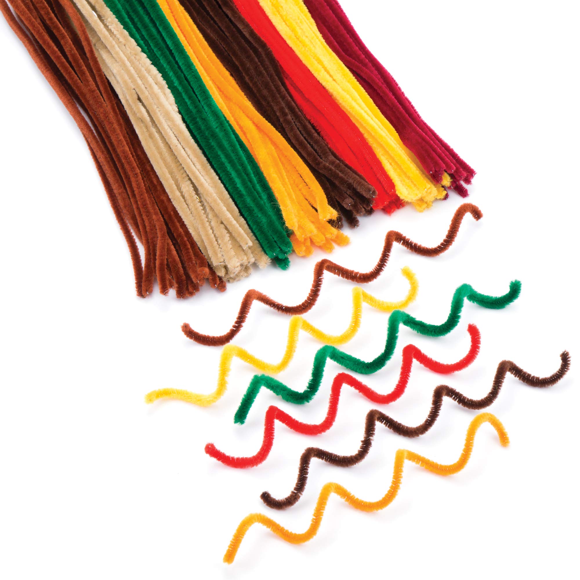 Baker Ross AV613 Autumn Pipe Cleaners Value Pack — ⁠Creative Art Supplies for Kids, Crafts and Decorations (Pack of 120)
