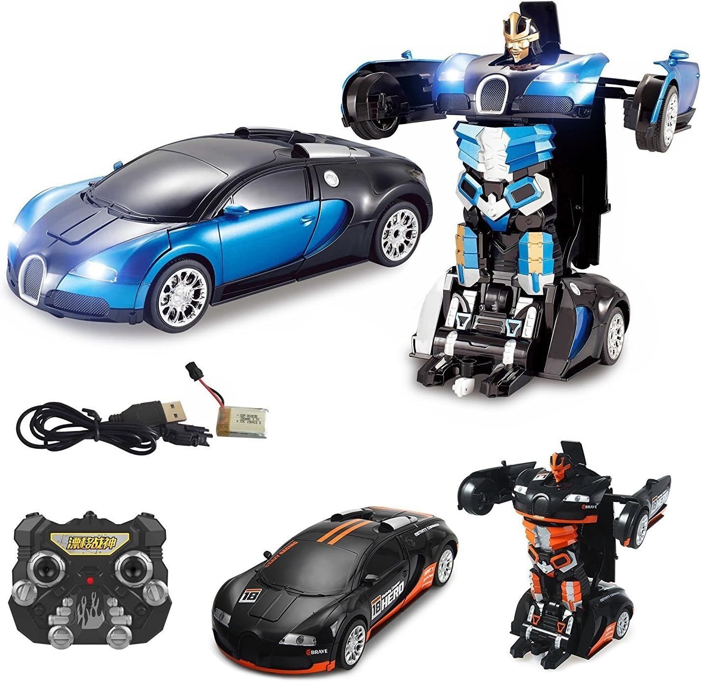 bugatti transformer rc car