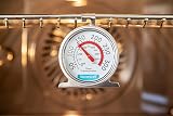 KitchenCraft Oven Thermometer Stainless Steel 5-30°C Dial Safe Zones 6.5x8 cm view 6