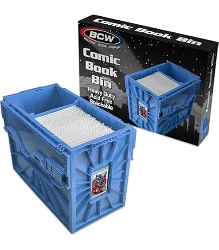 Conic Bin コニックビン Bcw Short Comic Book Bin Holds 150 Comics Stackable Plastic