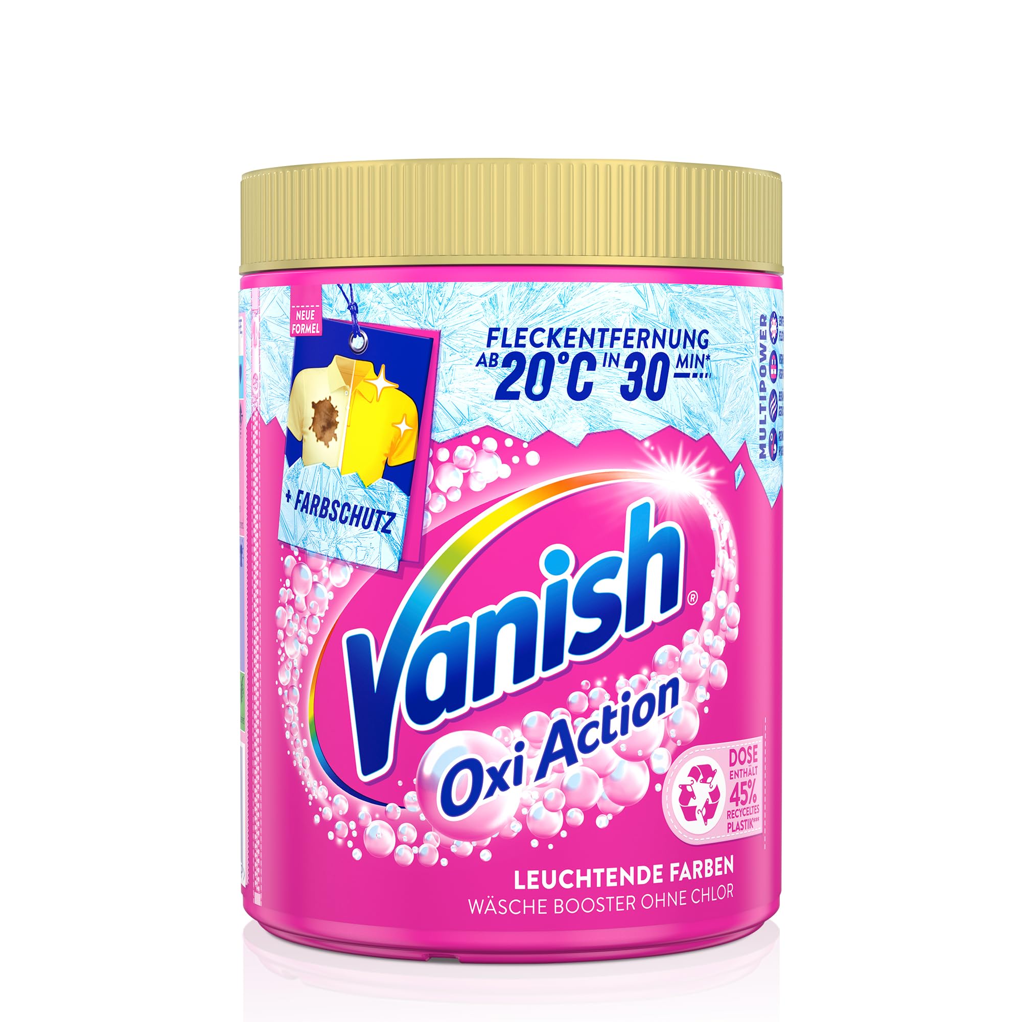 Vanish Oxi Action Pulver Pink – 1 x 1,125 kg – Fleckenentferner und Wäsche-Booster Pulver ohne Chlor – Für bunte Wäsche 2