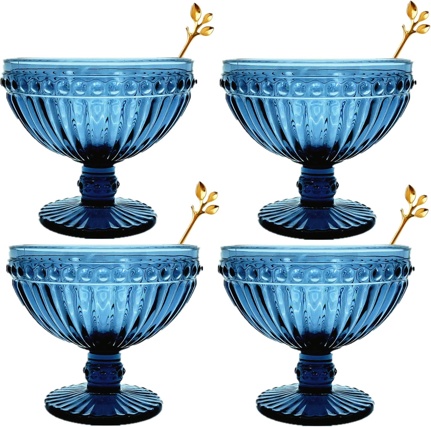 Glass Ice Cream Cups 10 ounce Thickened Glass Bowls for