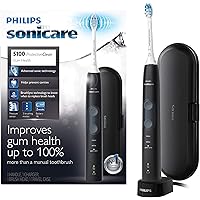 Philips Sonicare ProtectiveClean 5100 Gum Health, Rechargeable electric toothbrush with pressure sensor, Black HX6850/60, 1 Count