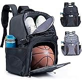 VIGEGARI Basketball Backpack with Ball & Shoes Compartment Large Sports Training Equipment Bags for Adults, Youth