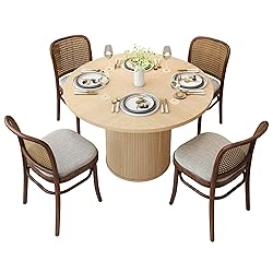 weselon 47 inch Round Dining Table for 4, Kitchen