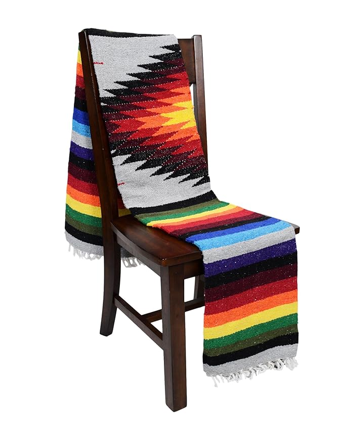 Open Road Goods Mexican Yoga Blanket, Navajo Aztec Diamond
