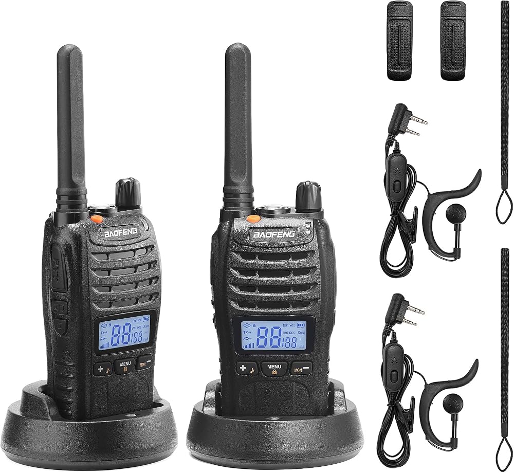 Baofeng BF-88ST Pro PMR446 Walkie Talkie 2 Pack LCD VOX Long Range