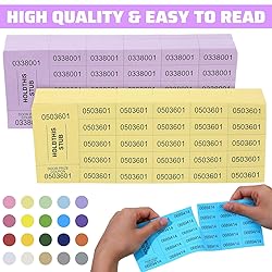Kosiz 4000 Sheets Raffle Ticket with 25 Bid Numbers