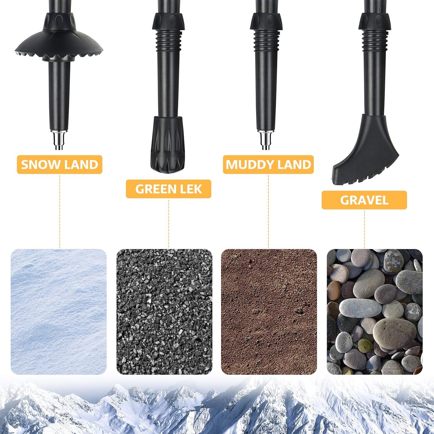 Trekking Poles Collapsible Hiking Poles - Aluminum Alloy 7075 Trekking Sticks with Quick Lock System, Telescopic, Collapsible, Ultralight for Hiking, Camping(Black) : Sports & Outdoors