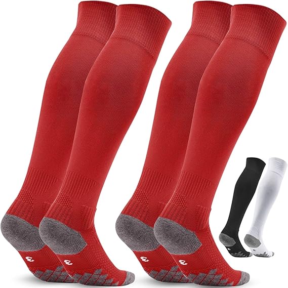 Amazon サッカーストッキング サッカーソックス メンズ 22 30cm 滑り止め 通気吸汗 摩耗性に強い フットボール フットサル スポーツ ソックス 2足セット サッカー フットサル ソックス 通販