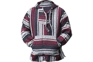 BAJA DIRECT Del Mex Mexican Baja Hoodie Hippie Surf Poncho Sweater Sweatshirt Pullover Jerga