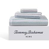 Tommy Bahama - Bath Towels, 100% Soft & Absorbent Yarn-Dyed Cotton with Twill Texture, Low Linting & Fade Resistant, Medium Weight Bathroom Towels (Ocean Bay Tranquil Blue, 3 Piece)