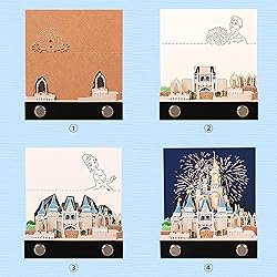 MACTANO 3D Art Memo Pad, Rip-Away Castle Paper