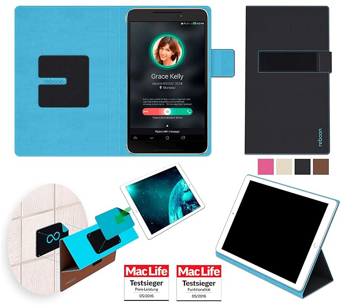 reboon Hülle für ASUS FonePad 7 FE375CL Tasche Cover Case Bumper | in Schwarz | Testsieger