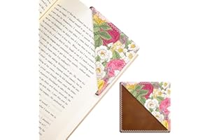 JIAODIREN Personalized Leather Bookmarks, Fun & Cute Book Accessories for Reading Lovers, Unbreakable Page Markers for Women Men Girls Boys Student Teacher Kids Retirement Birthday Gifts (Flower Party)