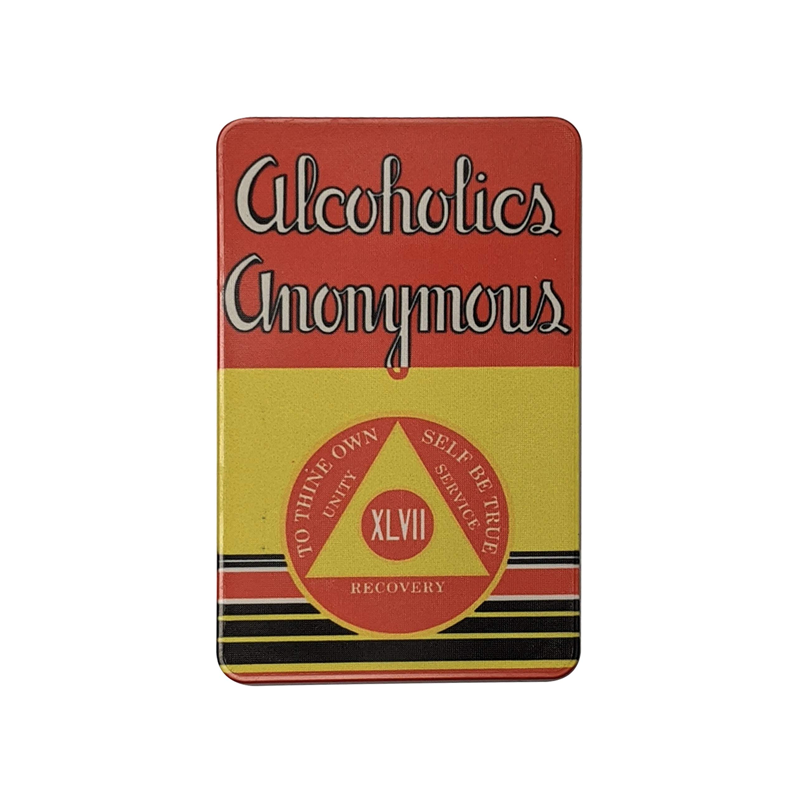 MyRecoveryStore First Editionโ Big Book Alcoholics Anonymous Rectangular AA Sobriety Chip with How It Works (Years 1-50 Offered) Wallet Card Style Recovery Chip (Year 47) โ image 1