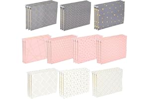 JANMINI 30 Pcs Geometric Hanging File Folders with Foil Stamping Process, Letter Size Decorative Hanging Folders Including Adjustable Tabs and Inserts, Inserts Organizer for Desk Office School