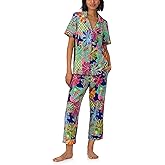 Trina Turk womens X Trina Turk Short Sleeve Classic Stretch Jersey Cropped Pj Set