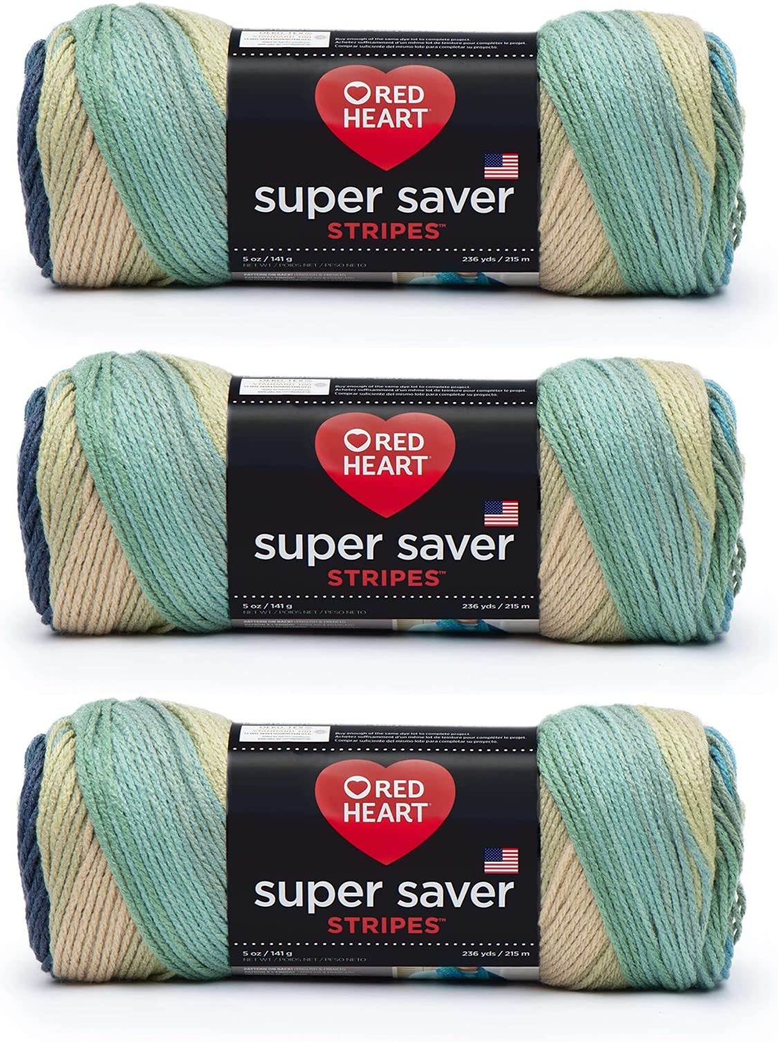 Red Heart Super Saver Yarn, Sutherland Stripe 3