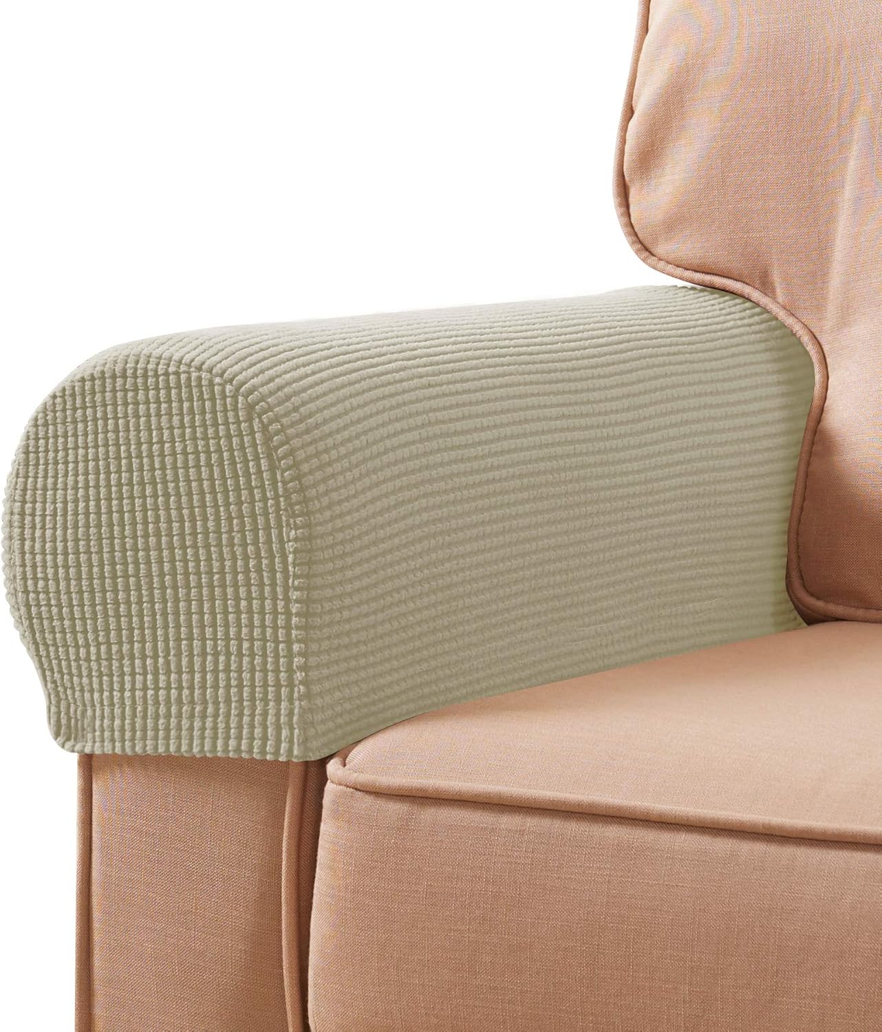 Amazon Com Subrtex Stretch Armrest Covers Spandex Anti Slip Arm Covers For Chairs Sofa Armchair Slipcovers For Recliner Sofa With Twist Pins Sand