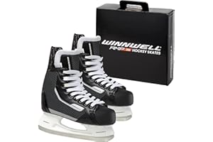 Winnwell Ice Hockey Skates - AMP300 Ice Skates | Skate Sizes Senior, Junior, Youth | Boys Girls Youth Men Women
