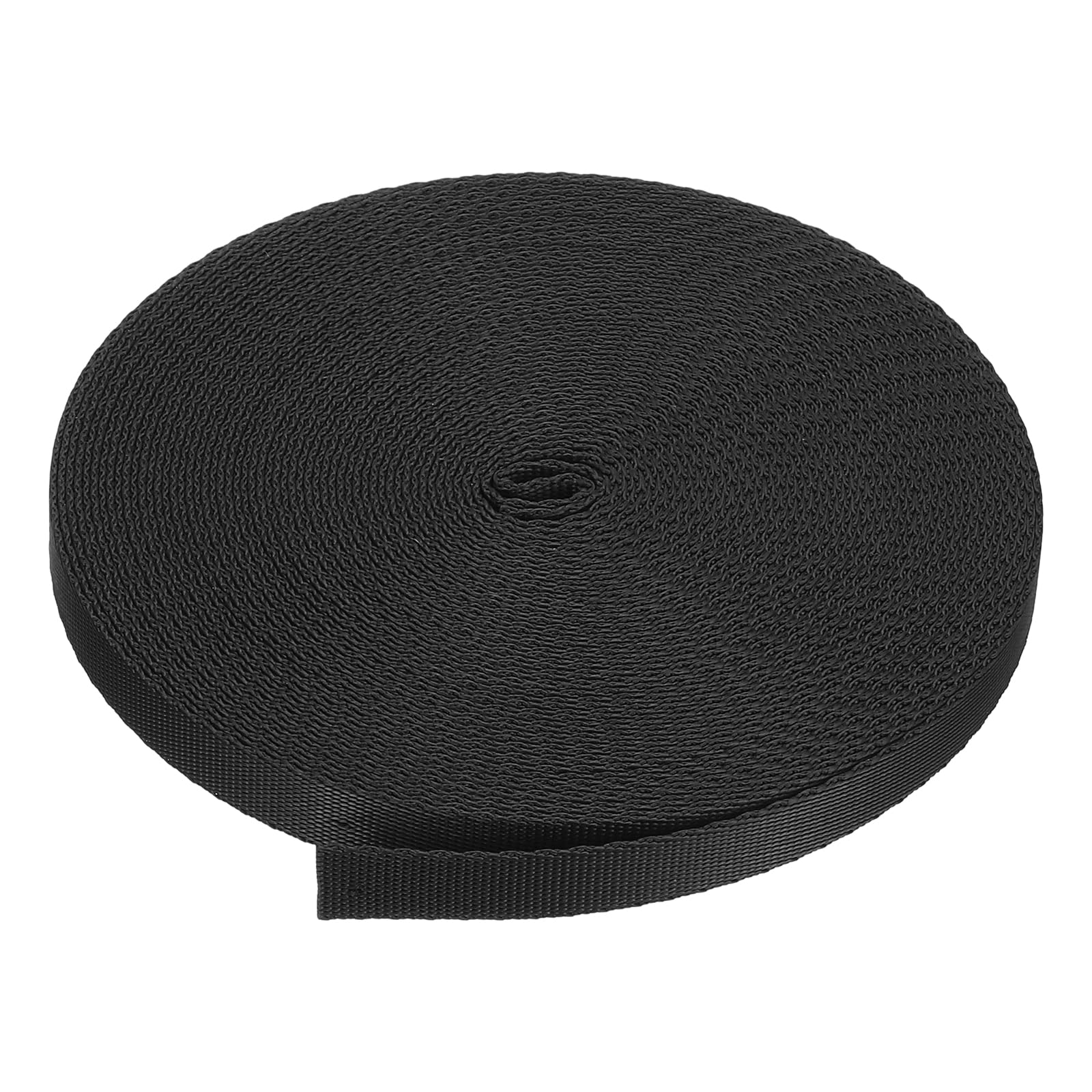 PATIKIL 11 Meters Webbing, 10mmmm Polypropylene Webbing Strap Heavy Webbing Roll Chair Straps for Indoor Outdoor Climbing DIY Crafting, Black
