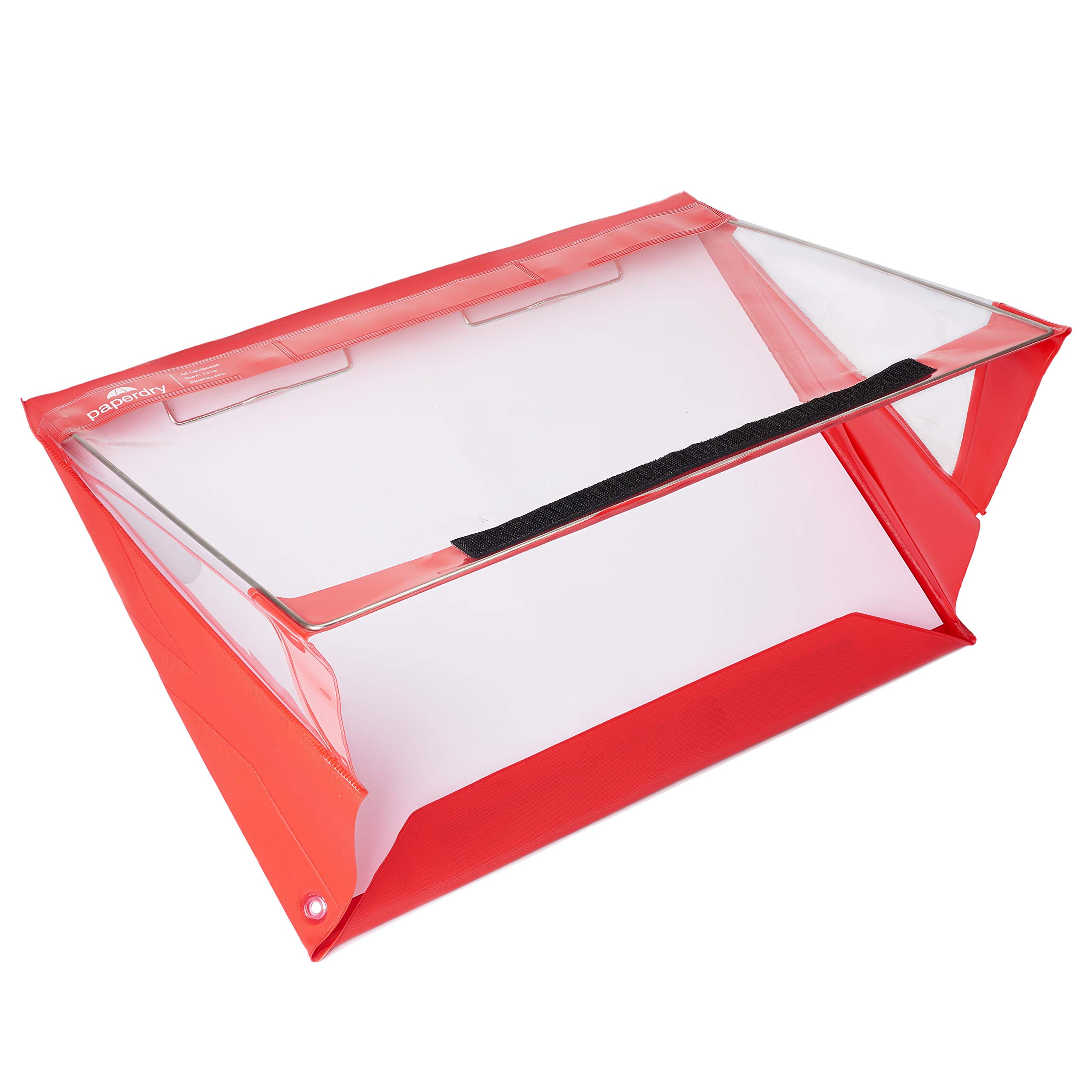 Waterproof Clipboard A3 Landscape by Paperdry, Red, Superior PVC Plastic with Cold Protection, Outdoor Covered Clip Board with Storage, A3 Waterproof Document Holder