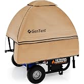 GenTent Universal Open Frame Generator Tent, Tan, Original - Standard | Waterproof, NFPA-Rated, Ripstop Vinyl Running Cover, for Open Frame Generators with Post Perimeters up to 105 inches