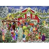 Christmas Barn Jigsaw Puzzle 550 Piece by Vermont Christmas Company