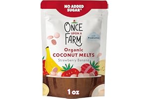 Once Upon a Farm Organic Coconut Melts, Strawberry Banana, 1oz