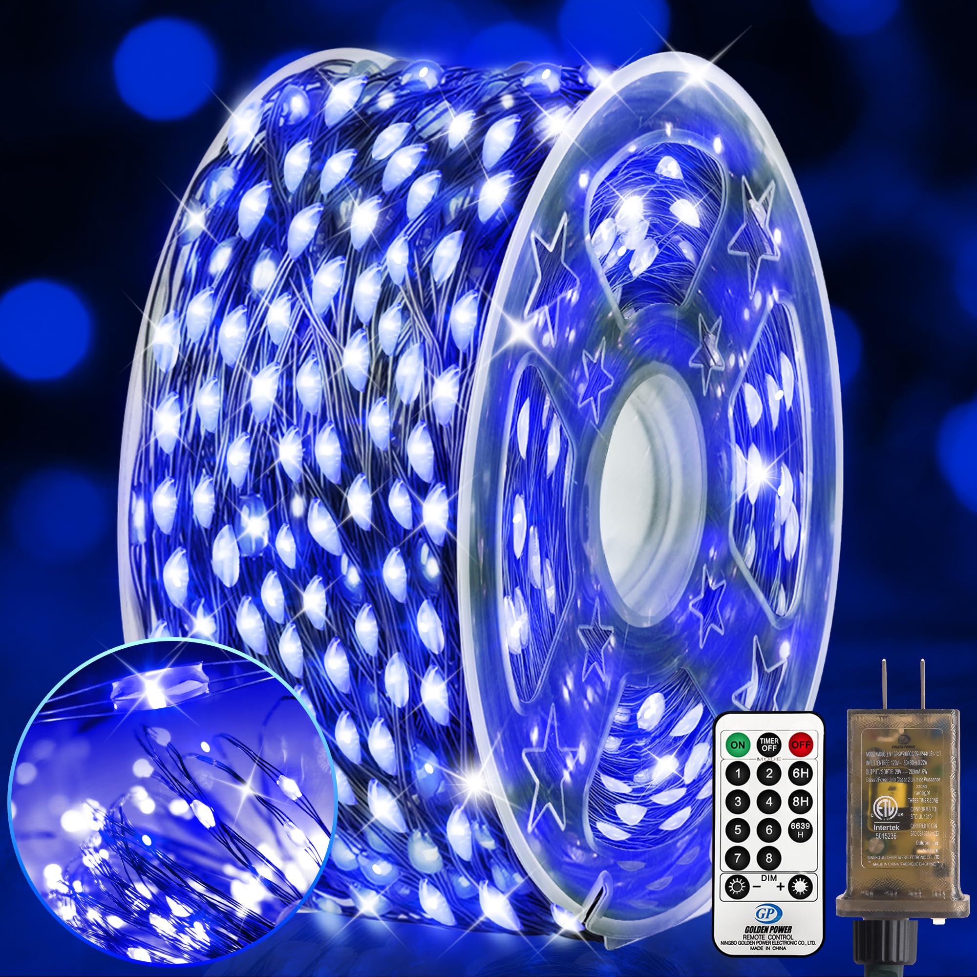 KNONEW 400FT 1200 LED Outdoor Fairy Lights Plug