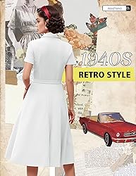 Wedtrend 50s Womens Dresses Modest 1940s Vintage