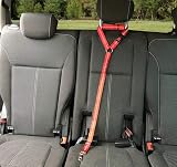 GoBuyer Dog Car Headrest Seat Belt 2 Pack Adjustable Nylon Anti Shock Red view 2