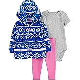 Carter's baby-girls 3-piece Layette Set (Blue/Pink Fair Isle, 9 Months)…