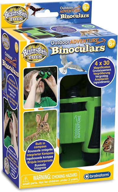 Brainstorm TOYS Kids Outdoor Adventure Binoculars 4x Magnification Compass