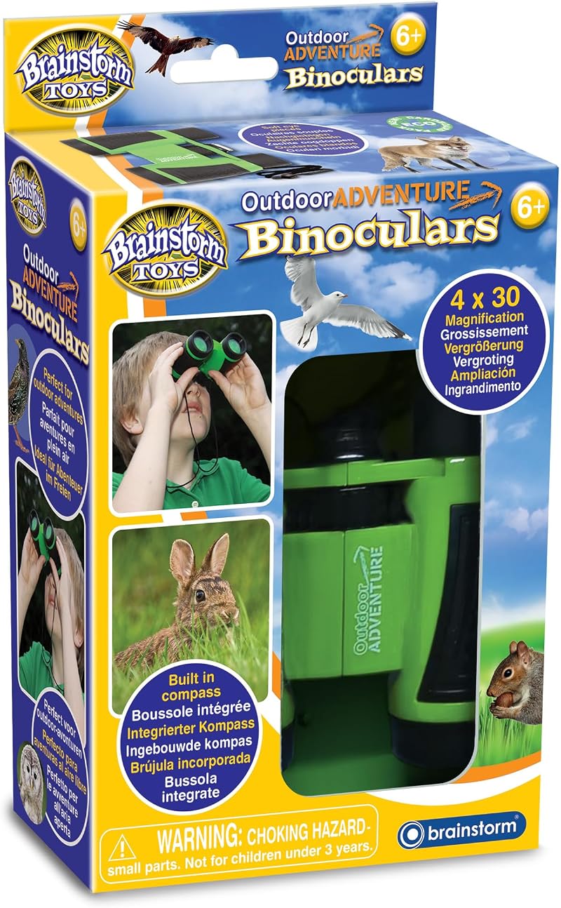 Brainstorm TOYS Kids Outdoor Adventure Binoculars 4x Magnification Compass