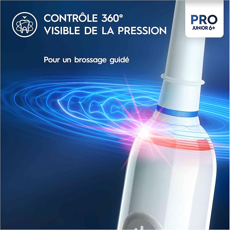Pro Junior Brosse à Dents Électrique Star Wars Pour Enfants De 6 Ans Et Plus, Brossage Doux, 2 Brossettes Rondes De Recharge, 1 Chargeur, Minuteur et Vibrations, Batterie Rechargeable