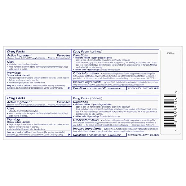 SENSODYNE REPAIR AND PROTECT WHITENING TOOTHPASTE, TOOTHPASTE FOR SENSITIVE TEETH AND CAVITY PREVENTION, 3.4 OZ (PACK OF 2)